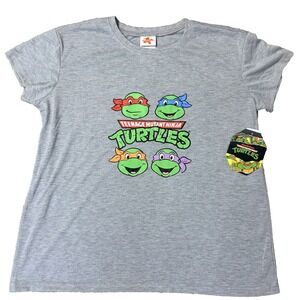 Teenage Mutant Ninja Turtles T Shirt Youth L Short Sleeve Gray NWT
